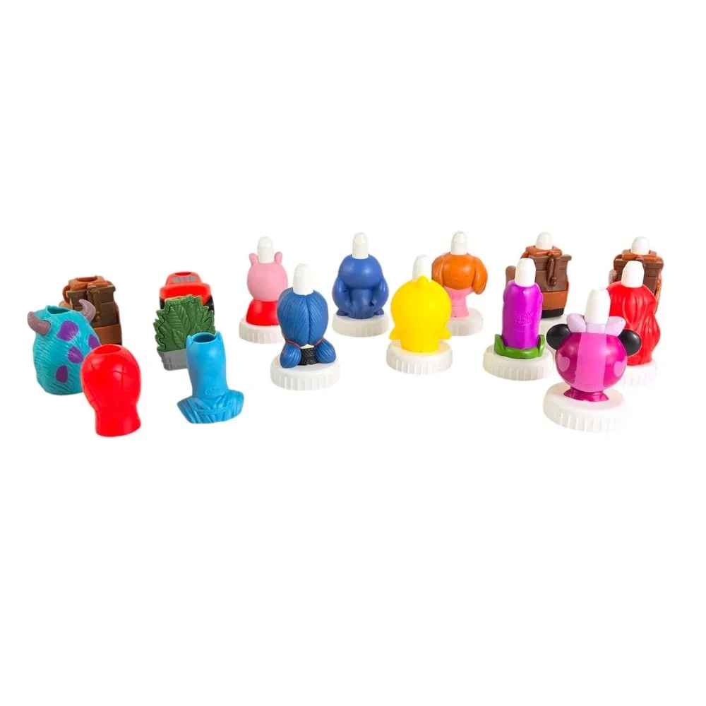 Good 2 Grow Juice Toppers Lot Of 16 Disney Pepe Stitch Shark 10 Complete‎ Plus 6